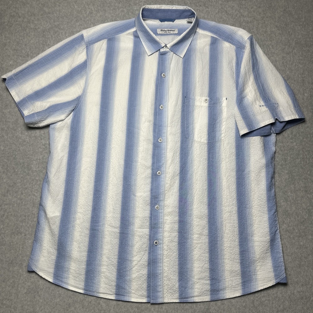 Tommy Bahama Nova Wave Maliblue Striped Golf‎ Polo Edgewood Tahoe Embroidered XL